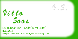 villo soos business card